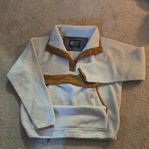 Carhartt Women's Cream and Tan Fleece Pullover